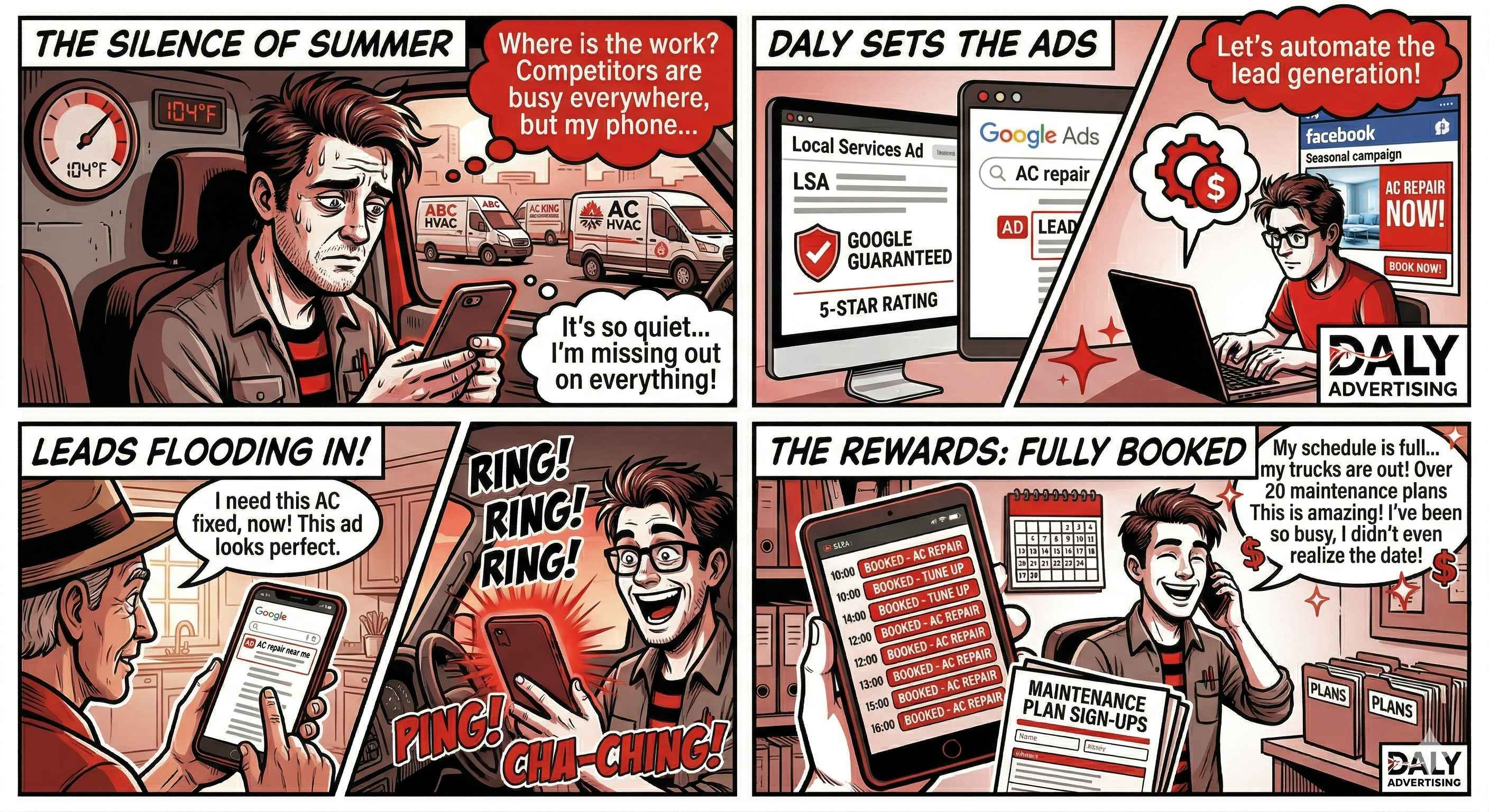 HVAC Advertising: Google Ads vs LSA vs Facebook - Where to Spend First