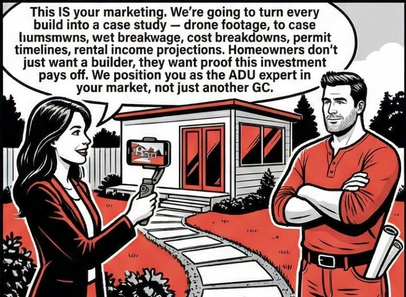 Daly Advertising pitching content marketing strategy to ADU builder - Daly Advertising